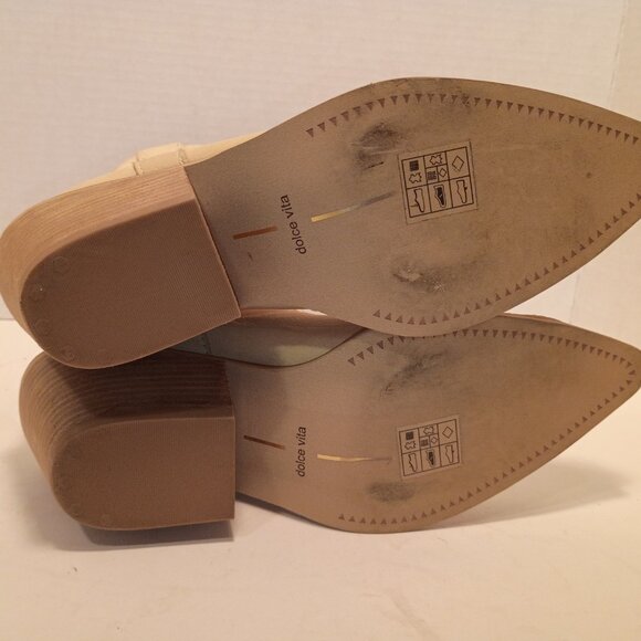 DOLCE VITA "Nashe" Women's Size 8.5 Vanilla Nubuck Western-Style Ankle Booties - Picture 12 of 12
